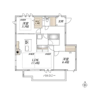 フォルス善福寺II【2階】の間取り