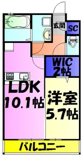 エクセルトーワII【1階】の間取り
