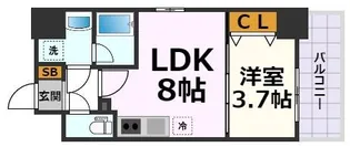 グランドゥール名駅西(旧ルネフラッツ名駅西)【9階】の間取り