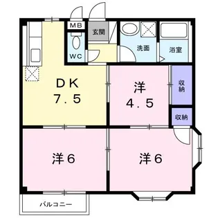 フィールドハウス【2階】の間取り