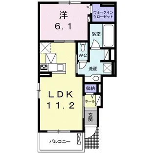 シェル・ルミエール【1階】の間取り