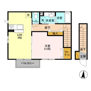 ヒルサイドスクウェア B【2階】の間取り