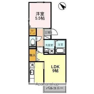 くれーる御影【3階】の間取り