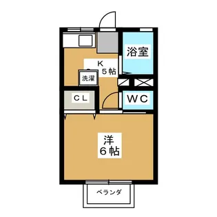 はるちかハイツ【1階】の間取り
