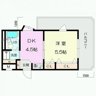 エスポワール園田II【4階】の間取り