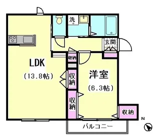 ヴァンベール大森I【1階】の間取り
