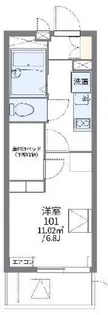 レオパレス浜風【1階】の間取り