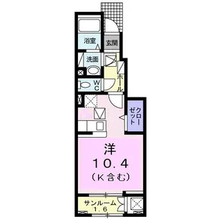 グリシーヌ I【1階】の間取り