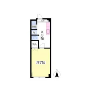 ドエル河北【2階】の間取り