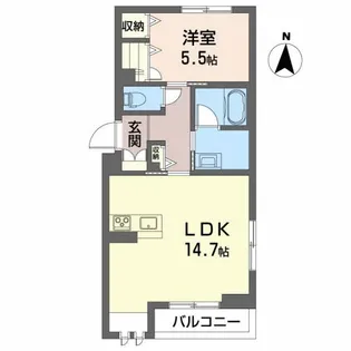 ラスティア泉中央【3階】の間取り