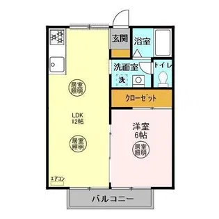ヴェルディ清見台B【2階】の間取り