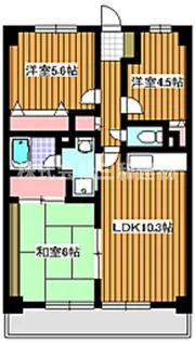 プラザサンタナカ7号館【6階】の間取り