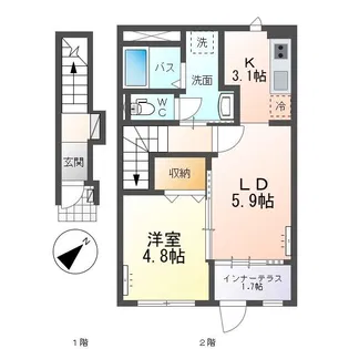 ココル【2階】の間取り