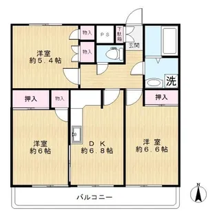 サンヒルズ氷川II【2階】の間取り