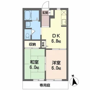 コーポニュータウン【1階】の間取り