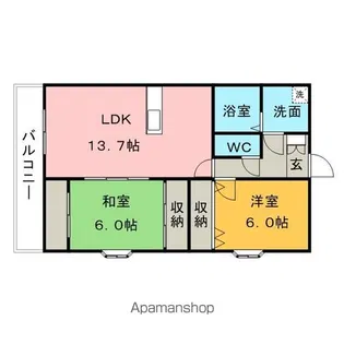 エクセレント合川I【1階】の間取り