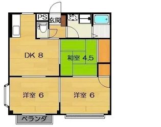 宮本ハイツ B棟【2階】の間取り