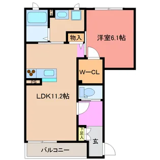 メゾン ステラ【1階】の間取り