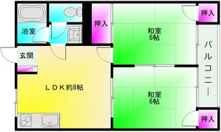 大阪府八尾市恩智北町1【マンション】の間取り