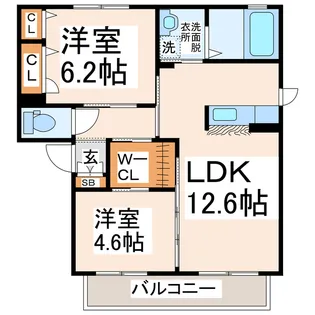 フローラ【2階】の間取り
