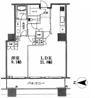 白金タワー【31階】の間取り