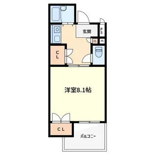 メロディーハイム美章園【6階】の間取り