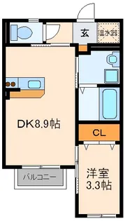 ハピネス長町【1階】の間取り