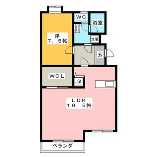 ニューサンハイツ中田【4階】の間取り