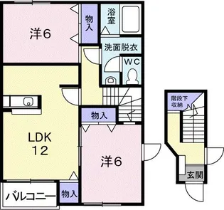 アメニティハウスアサヒB【2階】の間取り