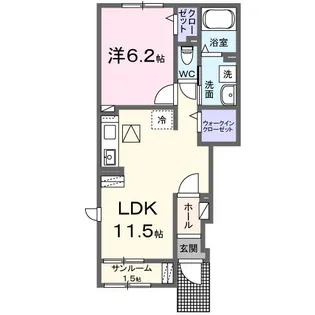 上河原崎店舗付アパート【1階】の間取り
