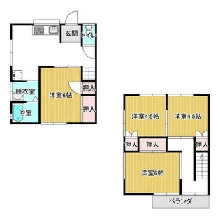 吉川テラスハウス 西側(キッカワテラスハウスニシガワ)の間取り