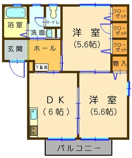 ハイネス・ハウストモロウ【1階】の間取り