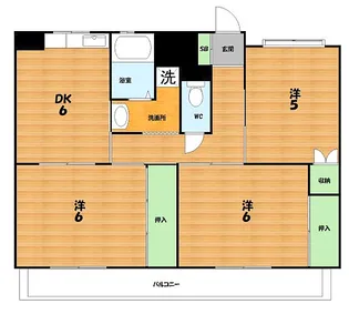 ビレッジハウス春日【3階】の間取り