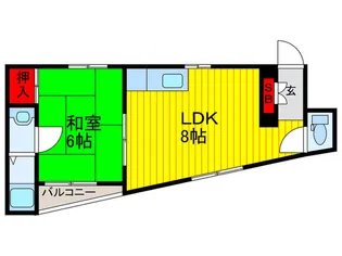 川西マンション【1階】の間取り