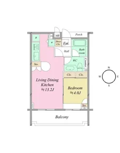 サーラコモド八幡山ヴェローナ【5階】の間取り