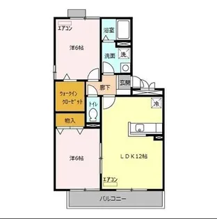 埼玉県川越市小仙波町2【アパート】の間取り