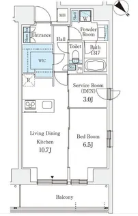 リテラス西日暮里【2階】の間取り