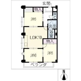 リヒテン山崎【2階】の間取り