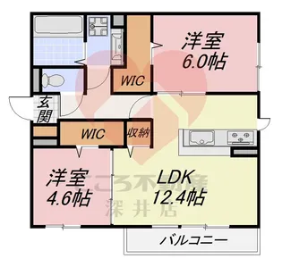 グランヴェールVI【2階】の間取り