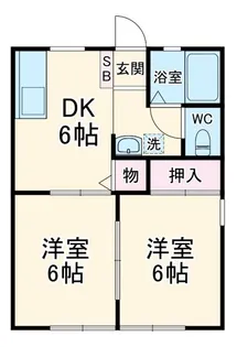 ハイツ国分【1階】の間取り