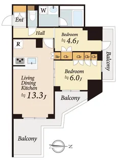 ラグゼナ八王子寺町【2階】の間取り