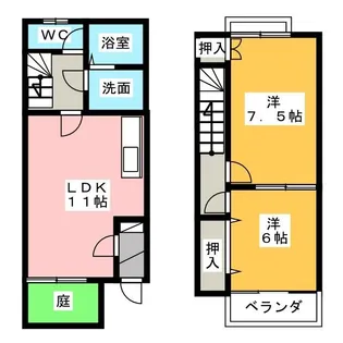 RIVERTE岩倉A【1階】の間取り