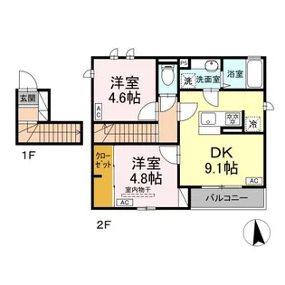 ジラソーレ【2階】の間取り