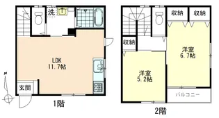 テラスハウスKの間取り