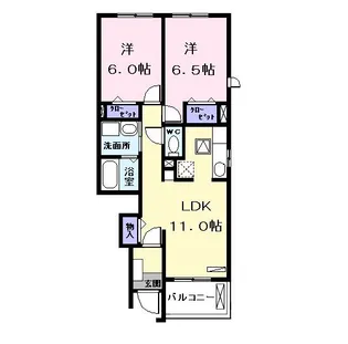 愛知県名古屋市中川区吉津4【アパート】の間取り