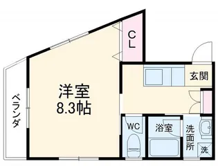 ソレイユワシオ八番館【3階】の間取り