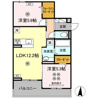 セジュール ピア 吉島【3階】の間取り