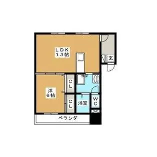 1LDKの間取り画像