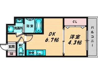 メゾン上小阪【2階】の間取り
