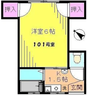 ヴィラ舘野【1階】の間取り